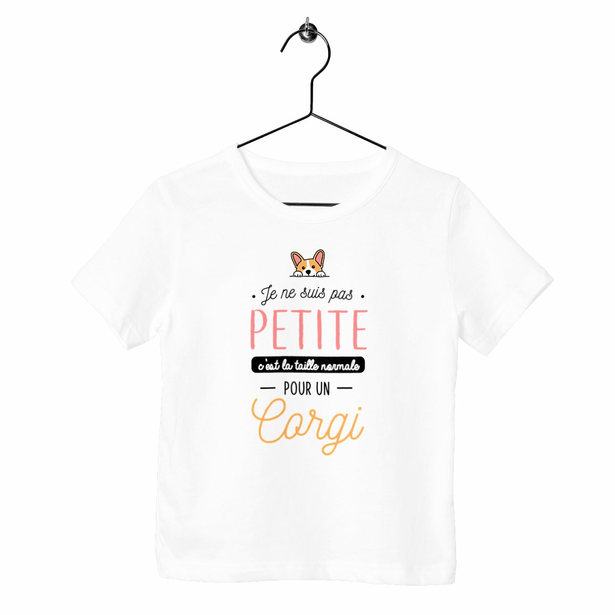 T-shirt enfant - Je ne suis pas petite je suis un corgi