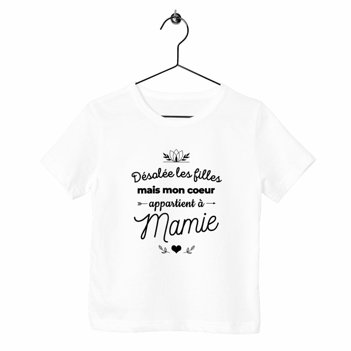 T-shirt enfant - Mon cœur est à mamie