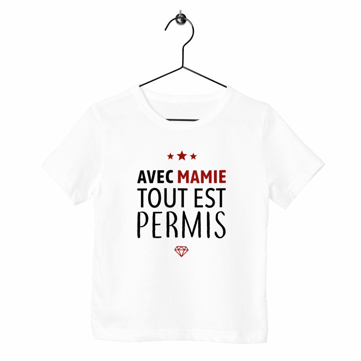 T-shirt enfant - Avec mamie tout est permis