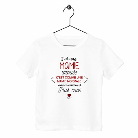 T-shirt enfant - J'ai une mamie tatouée