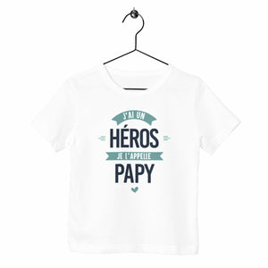 T-shirt enfant - J'ai un héros, papy