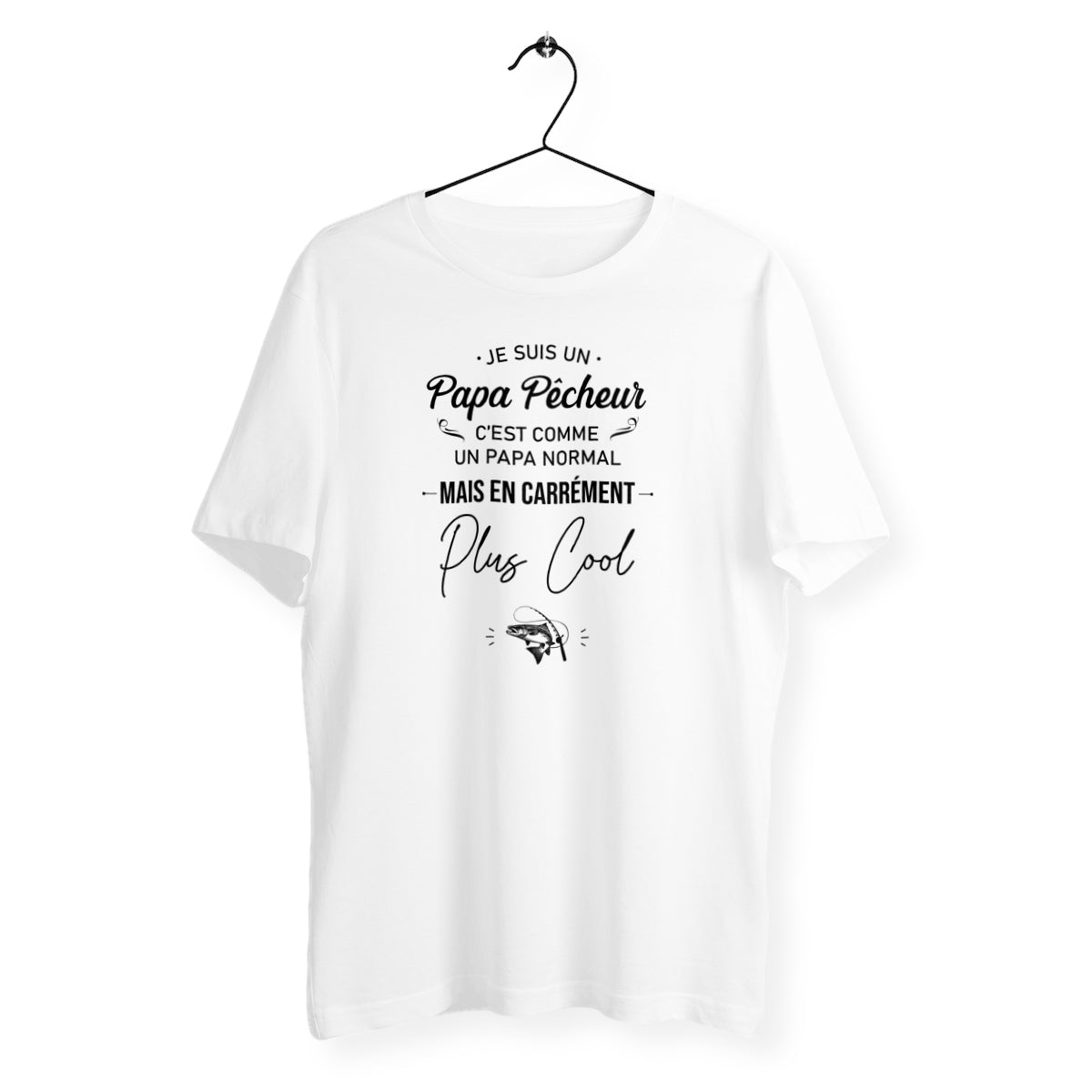 T-shirt homme col rond - Papa pêcheur