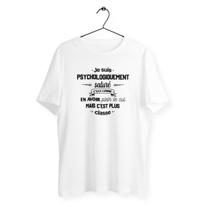 T-shirt homme col rond - Psychologiquement saturé