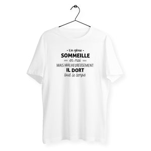 T-shirt homme col rond - Un génie sommeille en moi