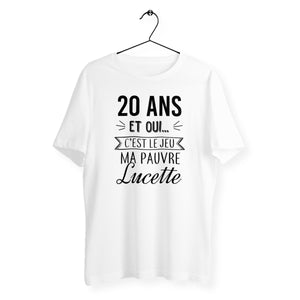 T-shirt homme col rond - 20 ans, ma pauvre Lucette