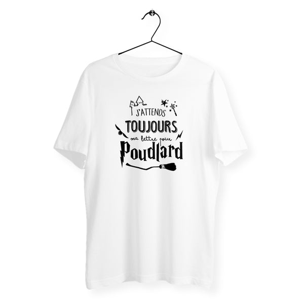 T-shirt homme col rond - J'attends toujours ma lettre pour Poudlard