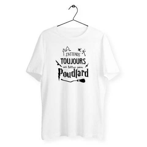 T-shirt homme col rond - J'attends toujours ma lettre pour Poudlard