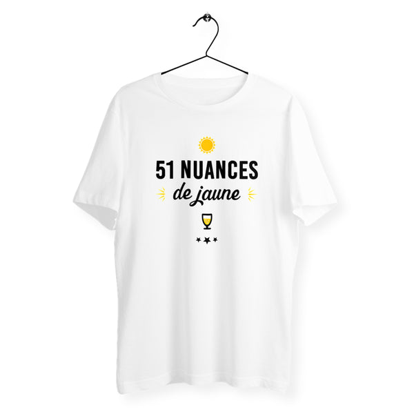 T-shirt homme col rond - 51 nuances de jaune