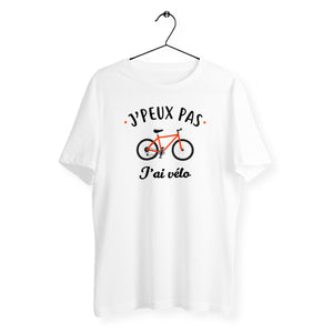 T-shirt homme col rond - J'peux pas j'ai vélo