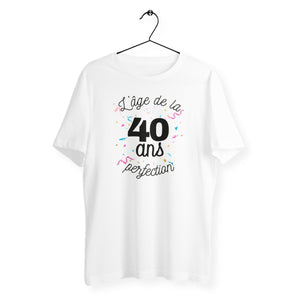 T-shirt homme col rond - 40 ans, âge de la perfection