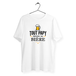 T-shirt homme col rond - Tout papy mérite sa bière