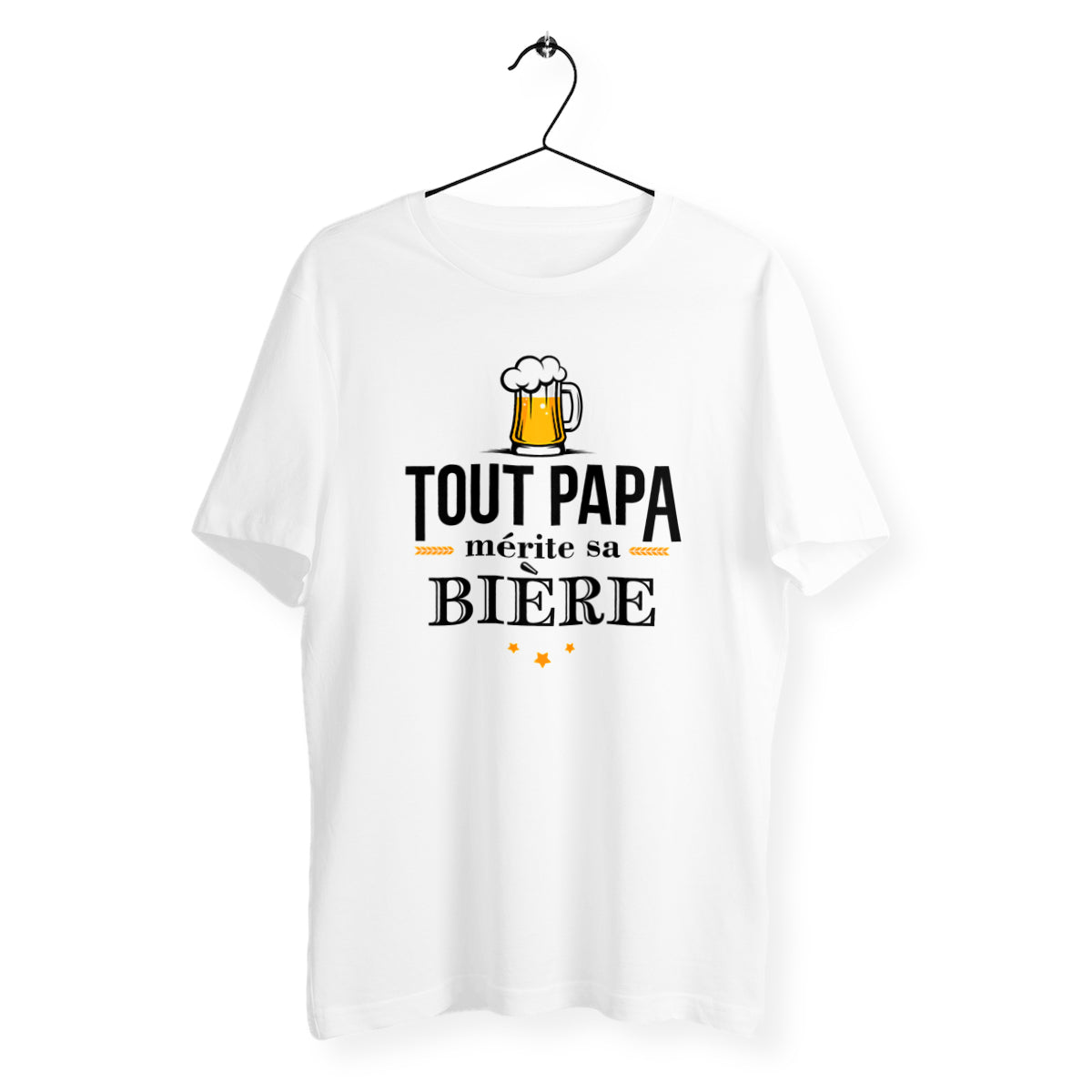 T-shirt homme col rond - Tout papa mérite sa bière