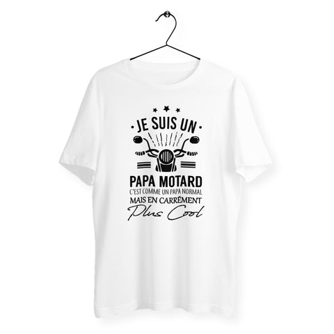 T-shirt homme col rond - Papa motard