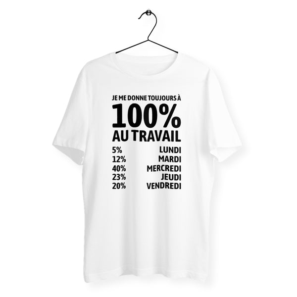 T-shirt homme col rond - 100% au travail