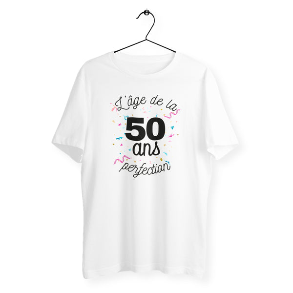 T-shirt homme col rond - 50 ans, l`âge de la perfection