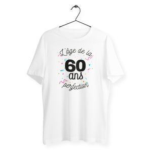 T-shirt homme - 60 ans, l`âge de la perfection