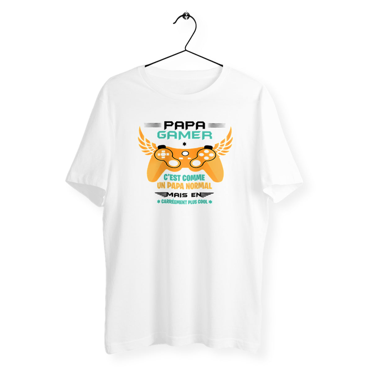 T-shirt homme col rond - Papa gamer