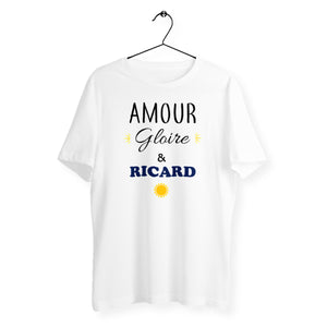 T-shirt homme col rond - Amour, gloire et Ricard