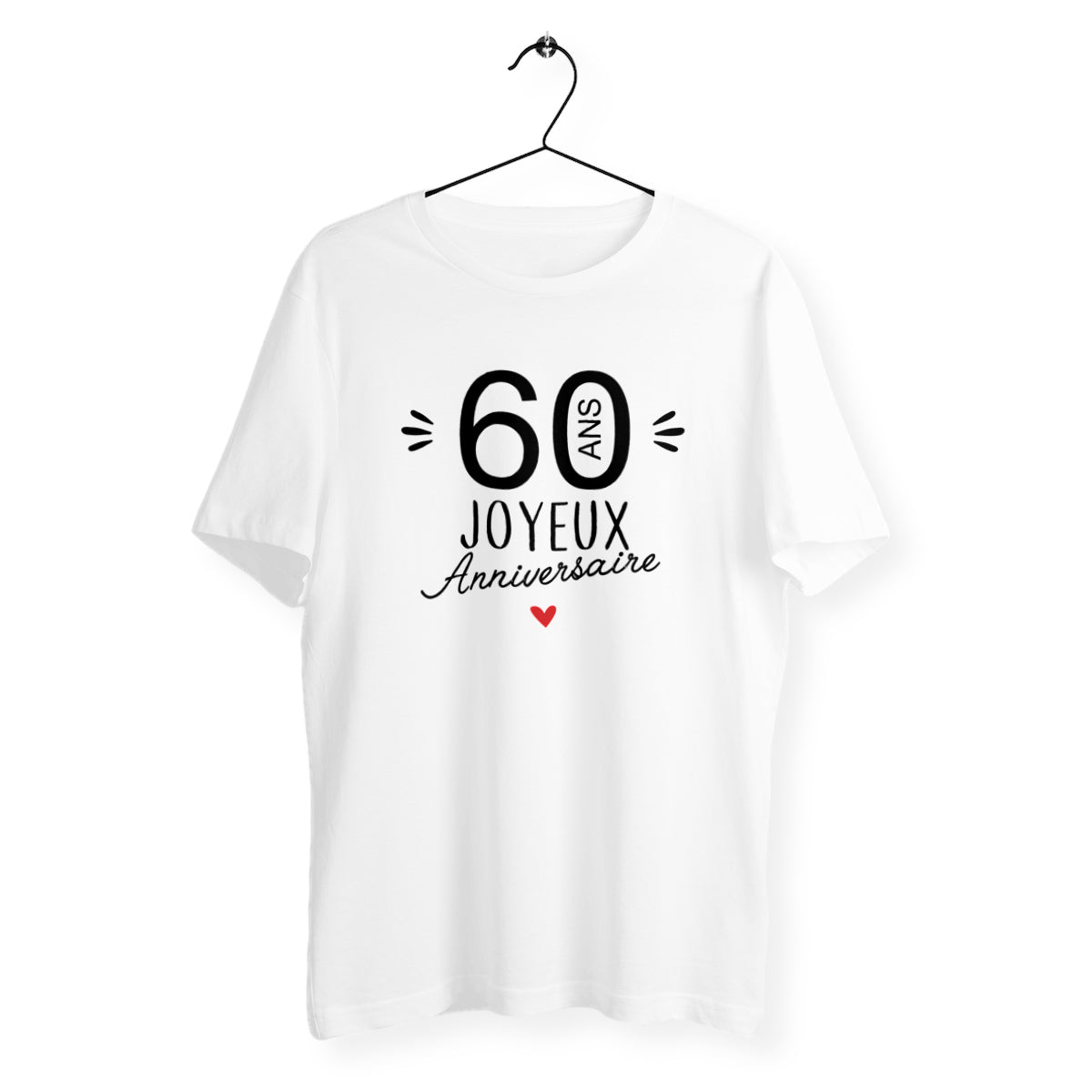 T-shirt homme col rond - 60 Ans Joyeux Anniversaire