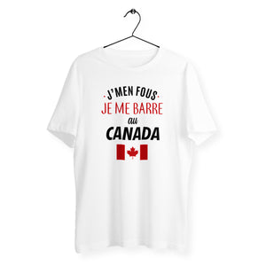 T-shirt homme col rond - Je me barre au Canada