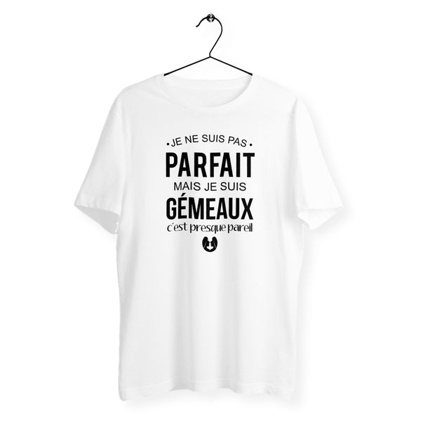 T-shirt homme col rond - Pas parfait mais gémeaux