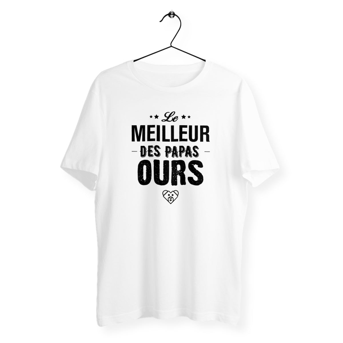 T-shirt homme col rond - Mug céramique blanc Le meilleur des papas ours