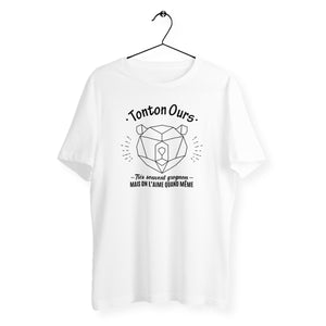 T-shirt homme col rond - Tonton Ours, parfois grognon