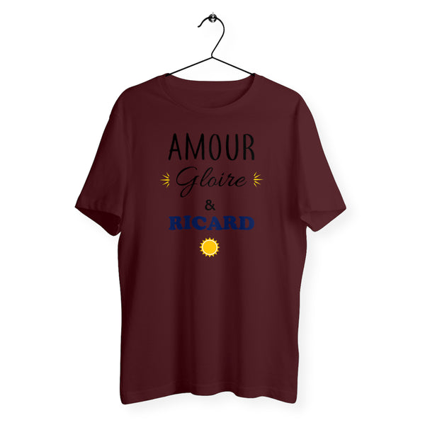 T-shirt homme col rond - Amour, gloire et Ricard