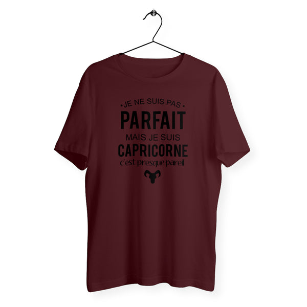 T-shirt homme col rond - Pas parfait mais capricorne