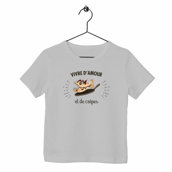 T-shirt enfant - Vivre d'amour et de crêpes