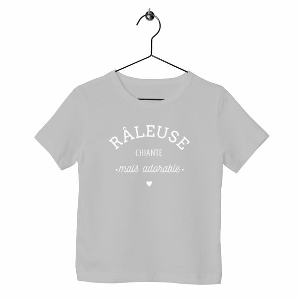 T-shirt enfant - Râleuse chiante mais adorable ( blanc )