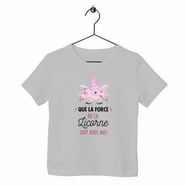 T-shirt enfant - Que la force de la licorne soit avec moi