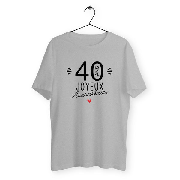 T-shirt homme col rond - 40 Ans Joyeux Anniversaire