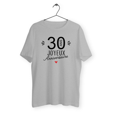 T-shirt  homme col rond - 30 Ans Joyeux Anniversaire