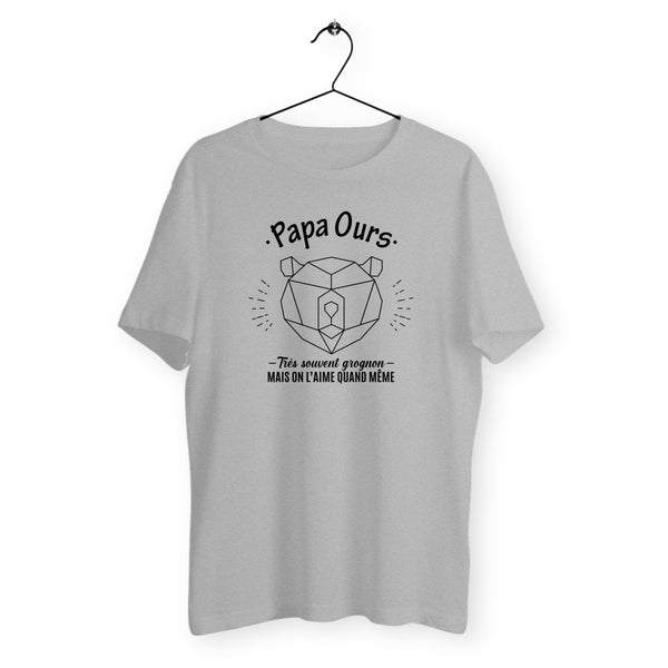 T-shirt homme col rond - Papa Ours, parfois grognon