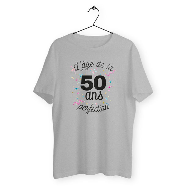 T-shirt homme col rond - 50 ans, l`âge de la perfection