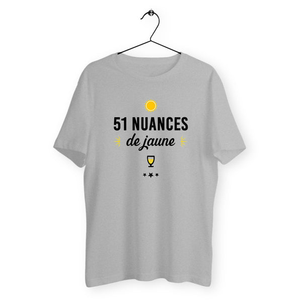 T-shirt homme col rond - 51 nuances de jaune