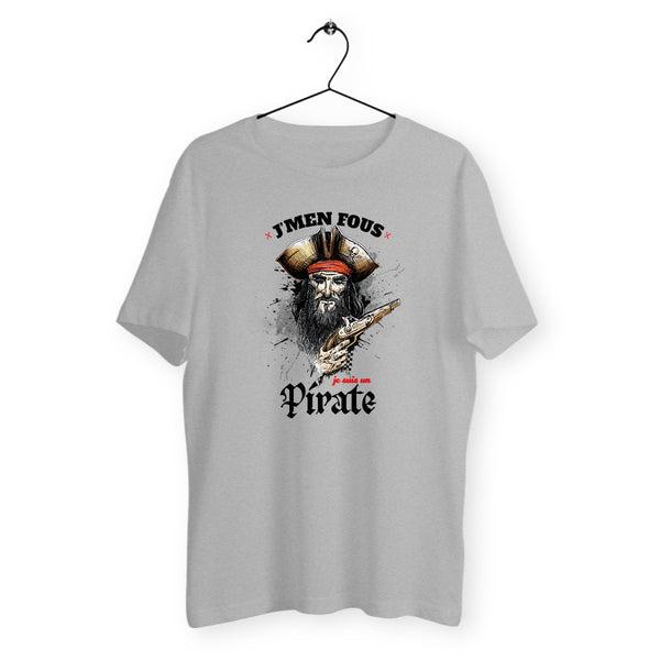 T-shirt homme col rond - J'men fous je suis un pirate