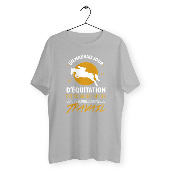 T-shirt homme col rond - Un mauvais jour d'équitation