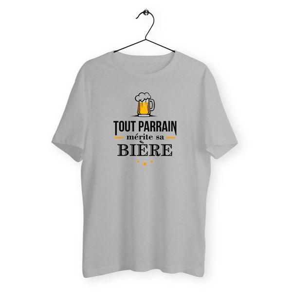 T-shirt homme col rond - Tout parrain mérite sa bière