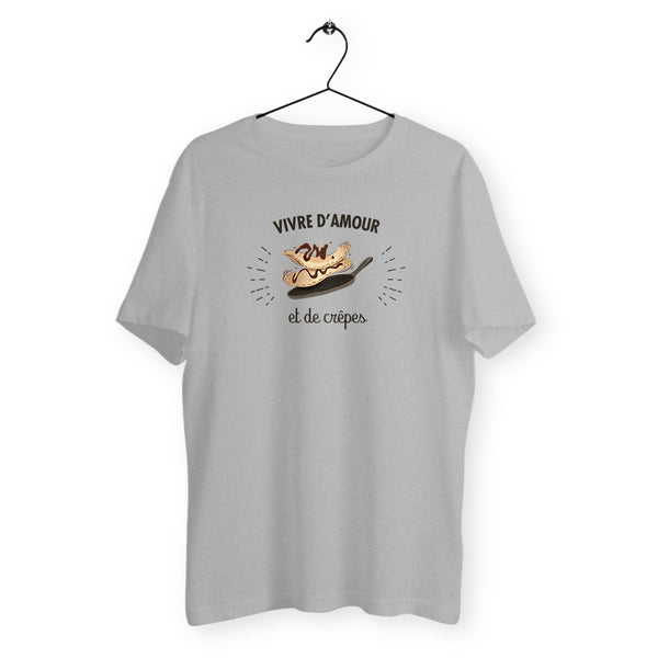 T-shirt homme - Vivre d'amour et de crêpes