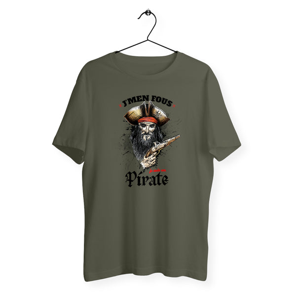 T-shirt homme col rond - J'men fous je suis un pirate