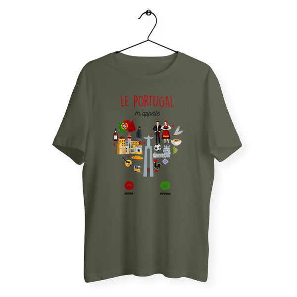 T-shirt homme col rond - Le Portugal m'appelle