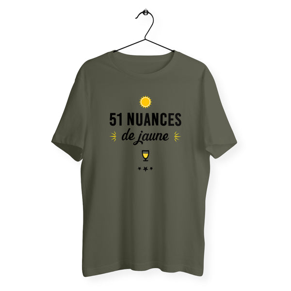 T-shirt homme col rond - 51 nuances de jaune