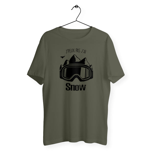 T-shirt homme col rond - J'peux pas j'ai snow