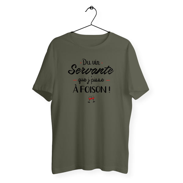 T-shirt homme col rond - Du vin servante