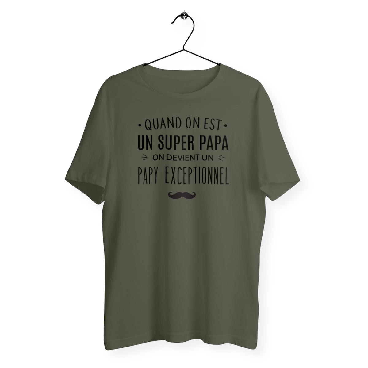 T-shirt homme col rond - Super papa, papy exceptionnel