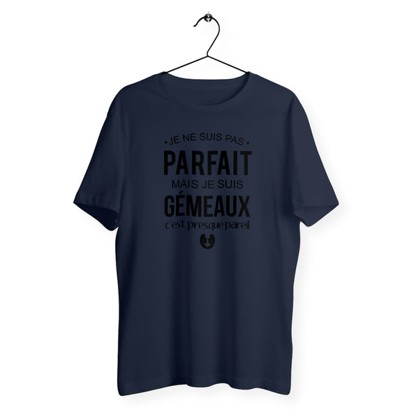 T-shirt homme col rond - Pas parfait mais gémeaux