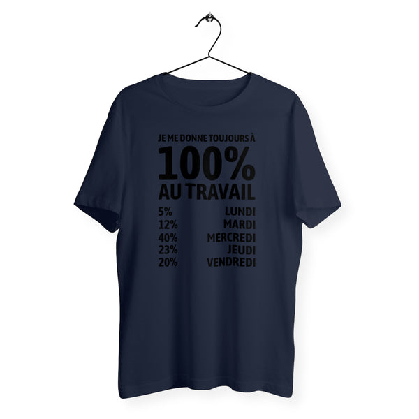 T-shirt homme col rond - 100% au travail