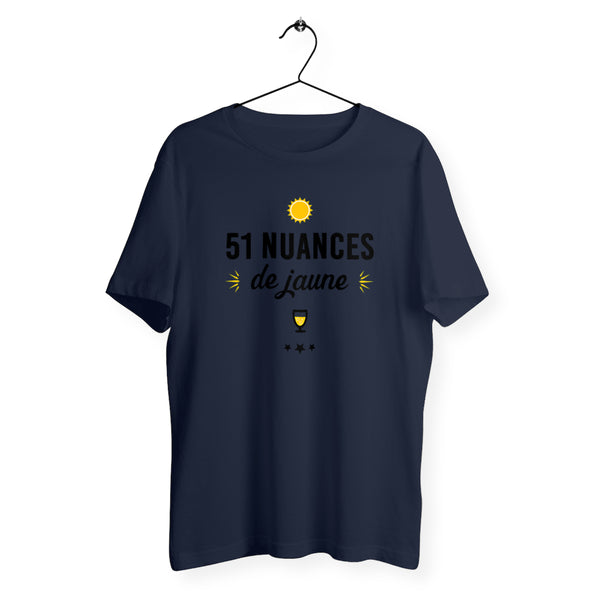 T-shirt homme col rond - 51 nuances de jaune